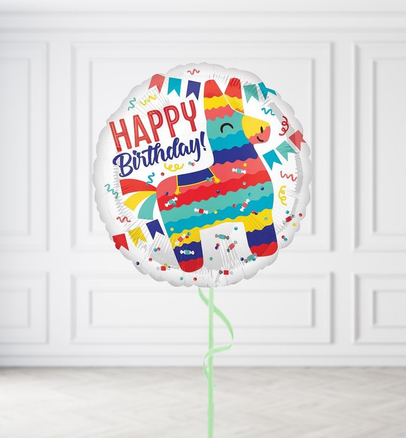 Happy Birthday Pinata Balloons, Build a Helium Filled Bunch: No Extras, Build a Bouquet: No Extras