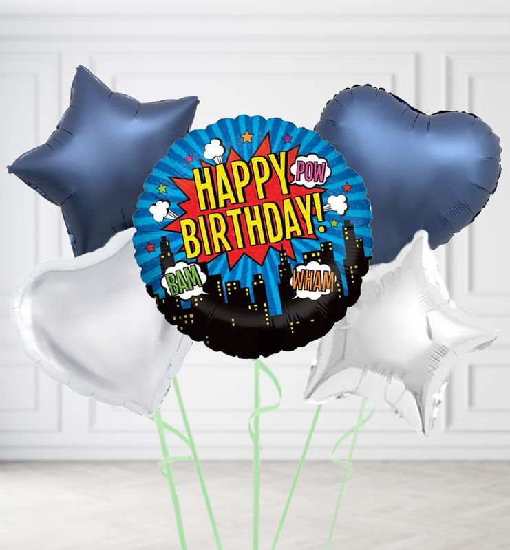 Happy Birthday Super Hero Balloon