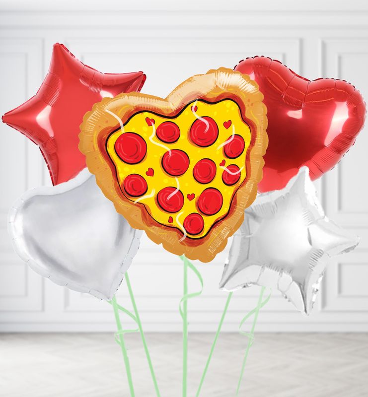 Pizza Heart Balloons