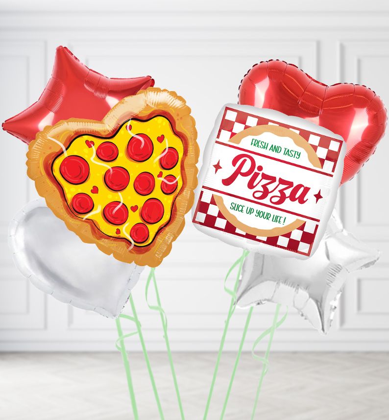 Pizza Heart Balloons