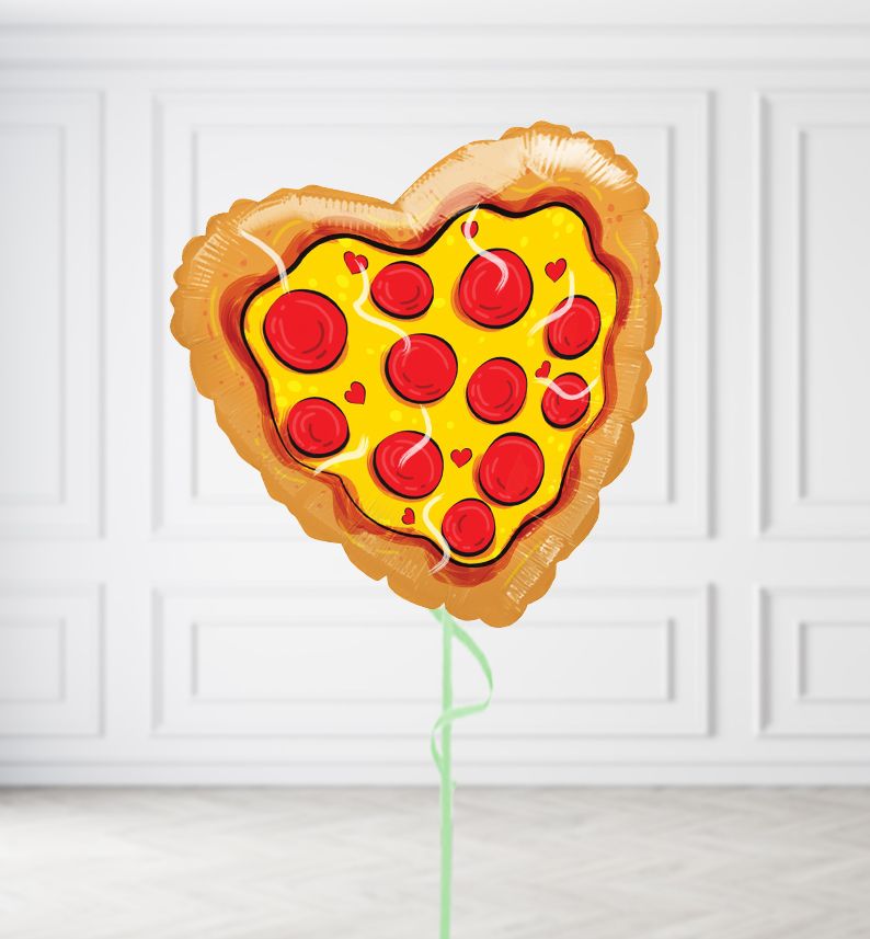 Pizza Heart Balloons Pizza Heart Balloons, Build a Helium Filled Bunch: No Extras, Build a Bouquet: No Extras