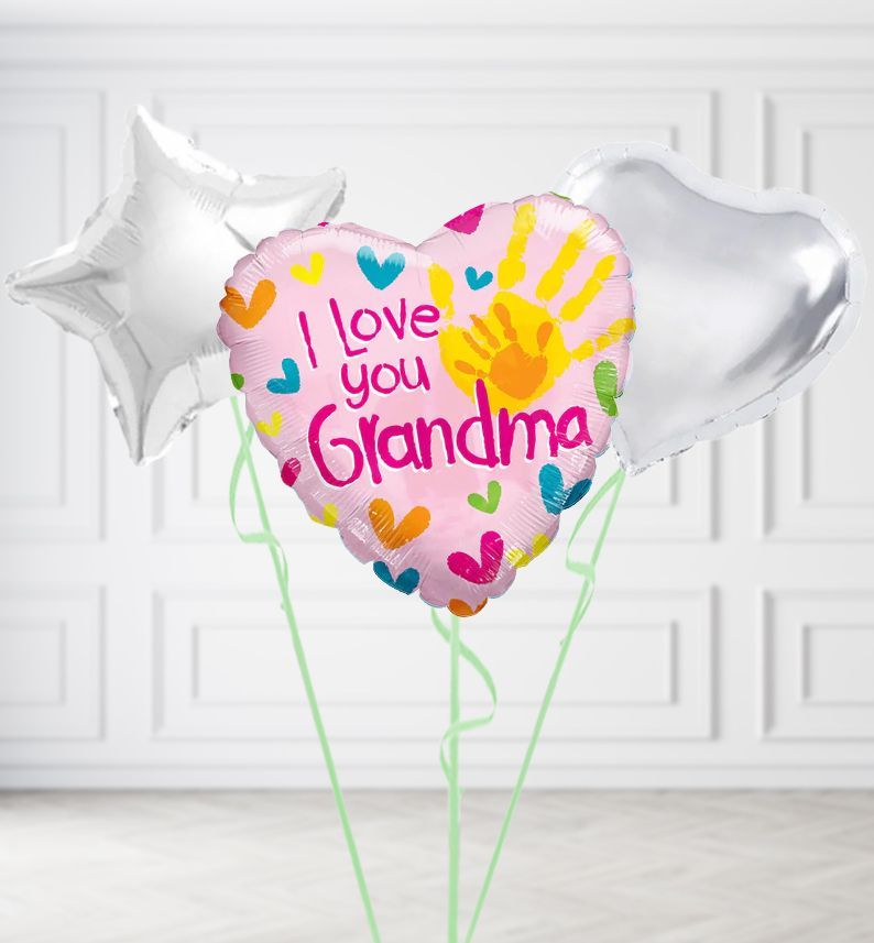 I Love You Grandma Balloons, Build a Helium Filled Bunch: No Extras, Build a Bouquet: No Extras