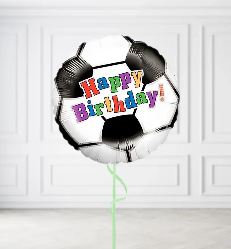 Happy Birthday Football Balloons Happy Birthday Football Balloons, Build a Helium Filled Bunch: No Extras, Build a Bouquet: No Extras
