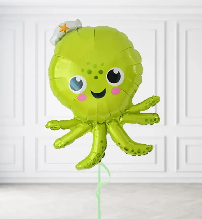 Green Octopus Balloons Green Octopus Balloons, Build a Helium Filled Bunch: No Extras, Build a Bouquet: No Extras