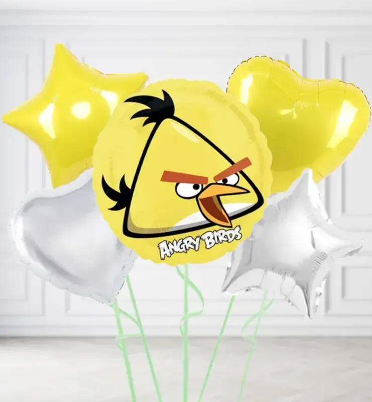 Yellow Angry Birds Balloons
