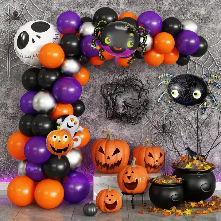 Orange and Purple Halloween Balloon Kit
