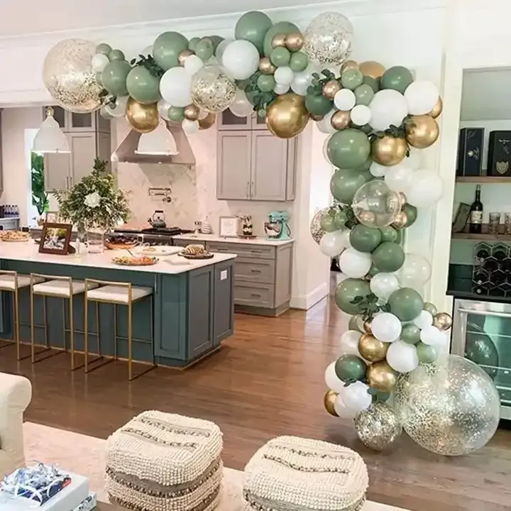 Build at Home Jade Green and Gold Balloon Arch Packs Build at Home Jade Green and Gold Balloon Arch Packs