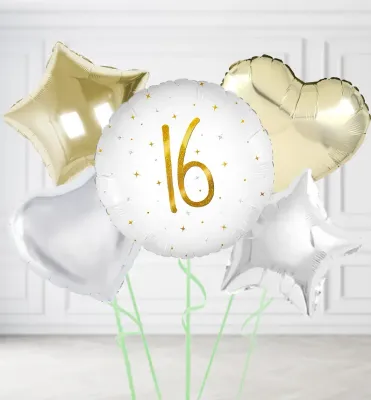 Happy 16th Birthday Elegant Sparkle Balloons Happy 16th Birthday Elegant Sparkle Balloons