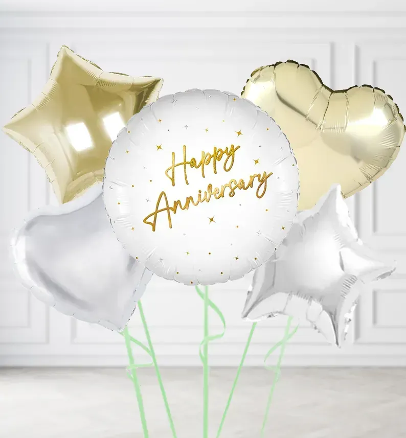 Happy Anniversary Elegant Sparkle Balloons