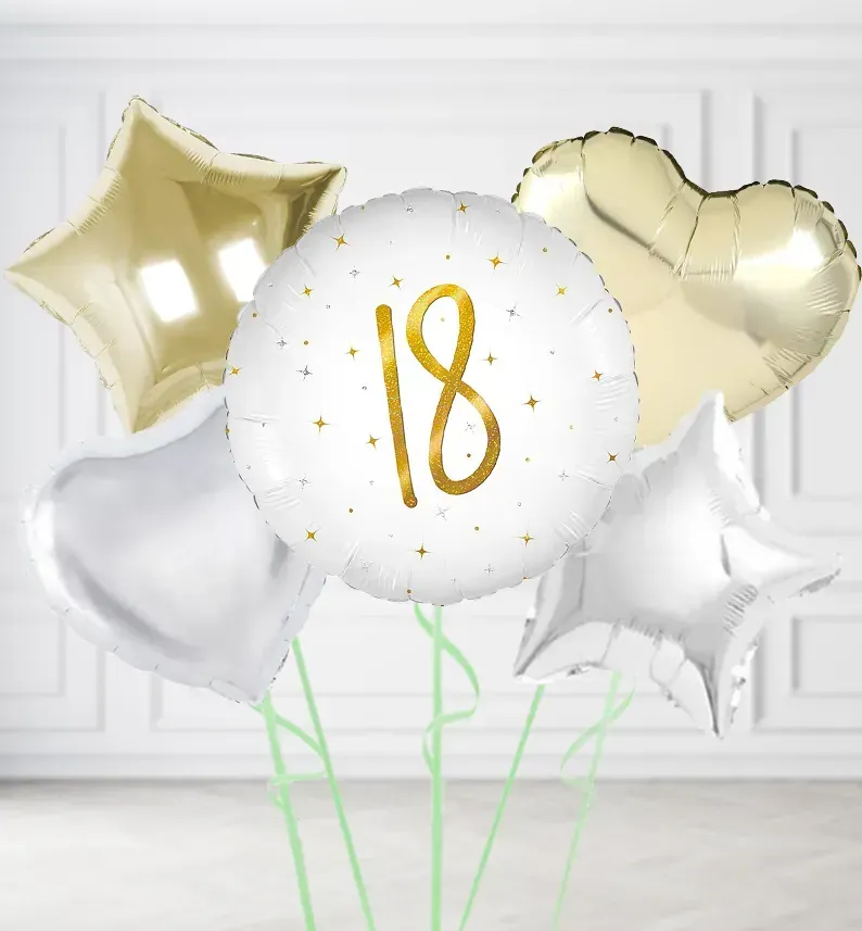 Happy 18th Birthday Elegant Sparkle Balloons