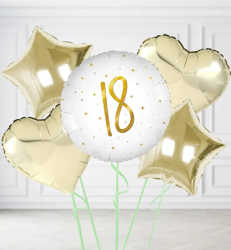 Happy 18th Birthday Elegant Sparkle Balloons