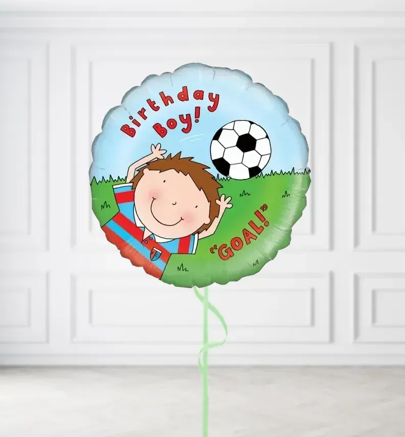 Birthday Boy Goal Balloon Birthday Boy Goal Balloon, Build a Helium Filled Bunch: No Extras, Build a Bouquet: No Extras