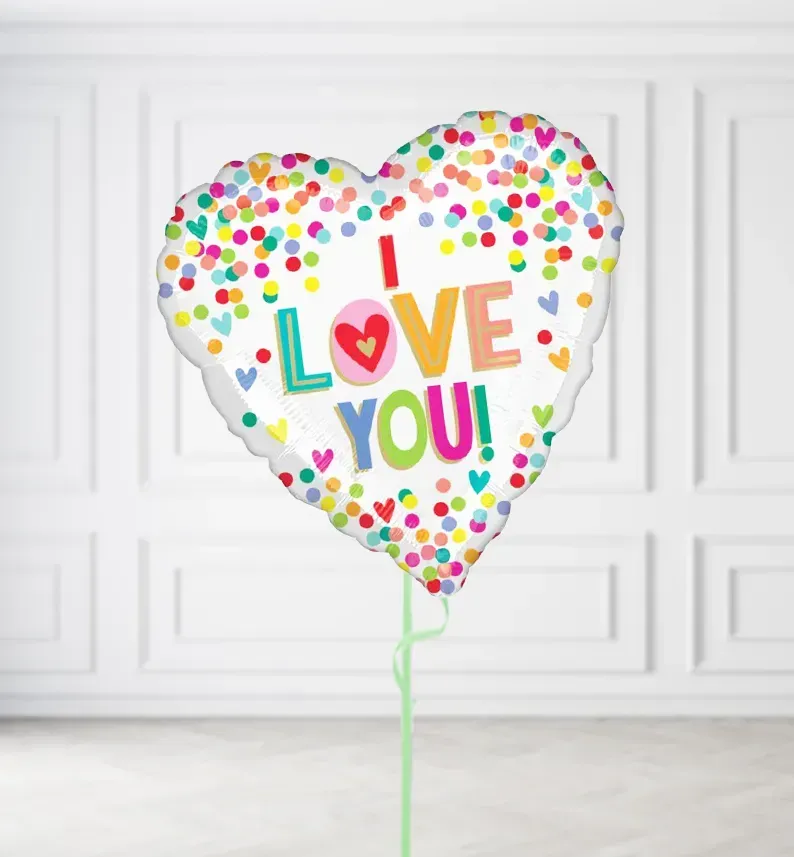 I Love You Dots & Hearts Balloons I Love You Dots & Hearts Balloons, Build a Helium Filled Bunch: No Extras