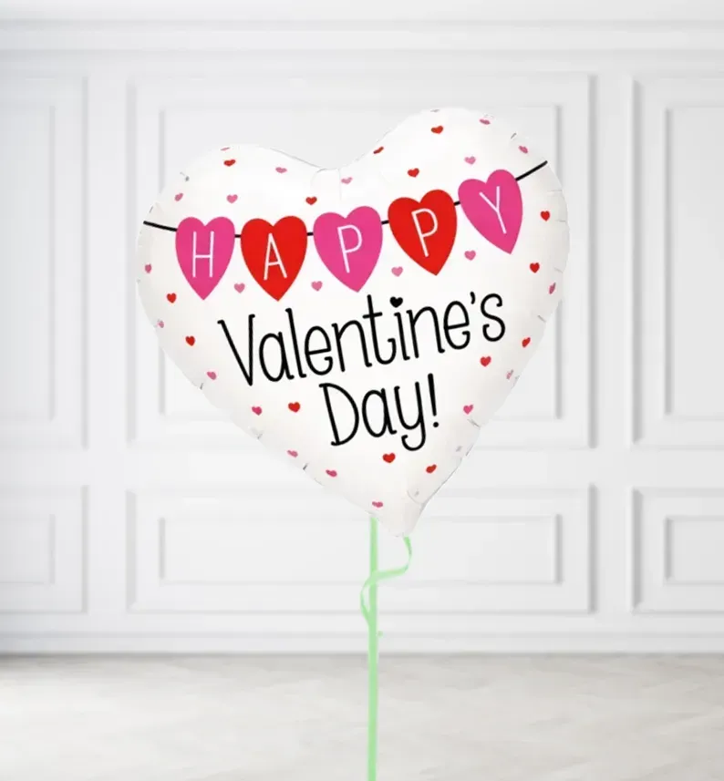 Happy Valentines Day Banner Balloons, Build a Helium Filled Bunch: No Extras