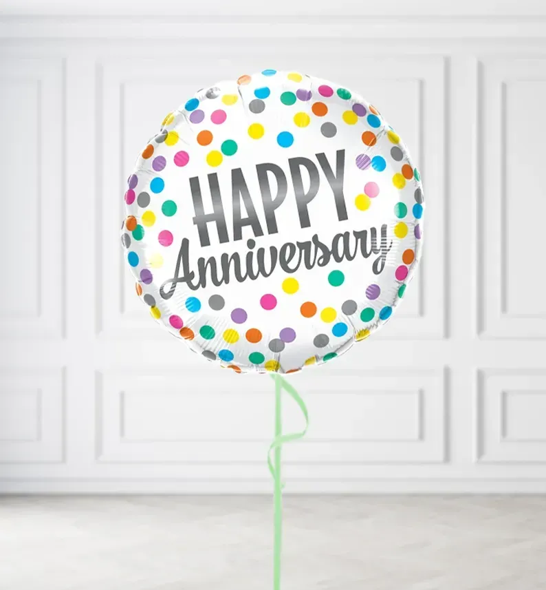 Happy Anniversary Dots Balloons Happy Anniversary Dots Balloons, Build a Helium Filled Bunch: No Extras