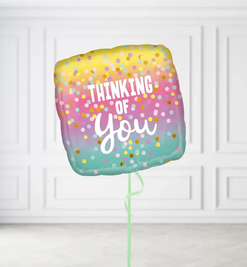 Thinking of You Square Balloons, Build a Helium Filled Bunch: No Extras