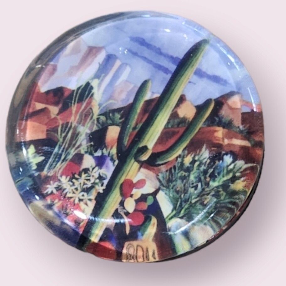 Purple Rock Button Magnet