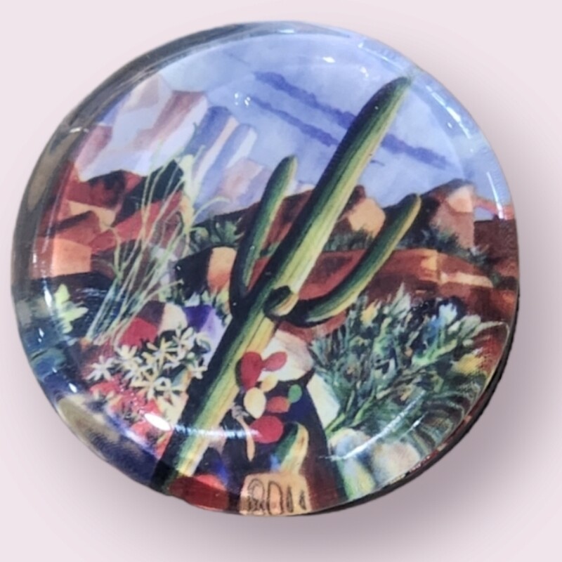 Purple Rock Button Magnet