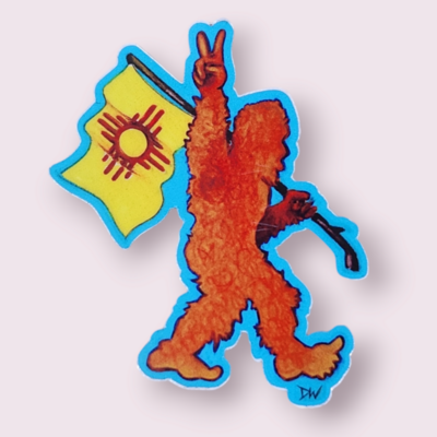 NM Flag Bigfoot Sticker
