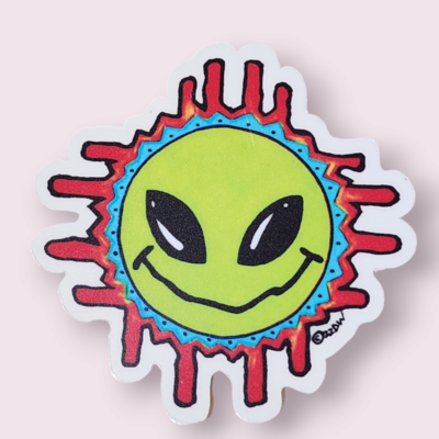 Alien Smiley Sticker