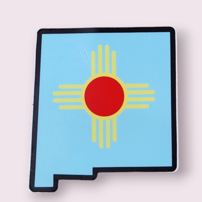 NM State Blue With Red/Yellow Zia Sticker