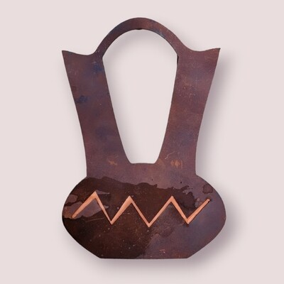Native American Wedding Vase Metal Wall Art