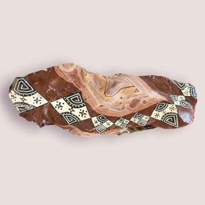 Petrified Wood Painted Rock