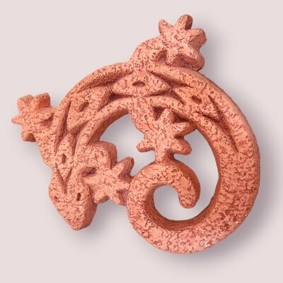 Large Clay Gecko Decor