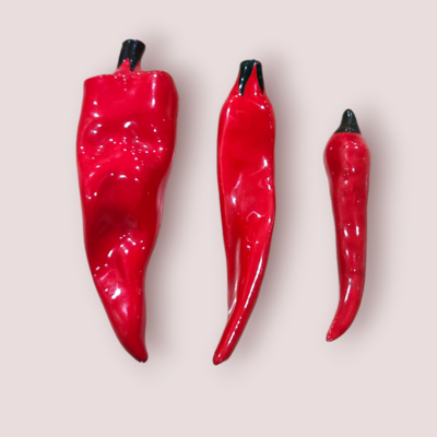 Ceramic Red Chile Home Decor