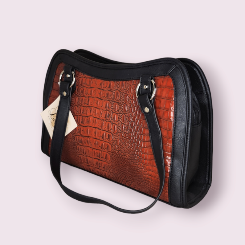Texas Leather Gator Print Purse
