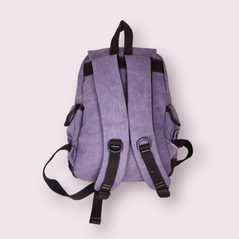 Purple Canvas Backpack