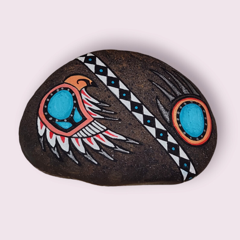 Eagle - Bear | Pablo Painted Rock
