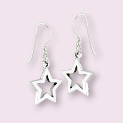 High Polish Dangle Star Earrings