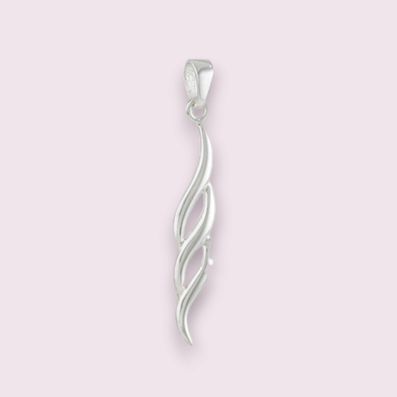 High Polish Double Twist Dangle Pendant