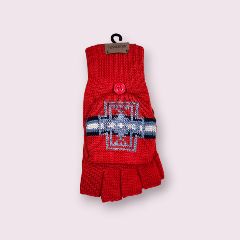 Convertible Fingerless Mittens, name: Small, Harding Red