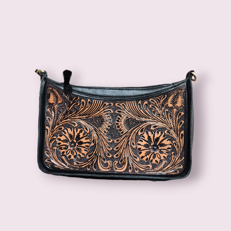 Sunflower Gorge Hand-Tooled Bag