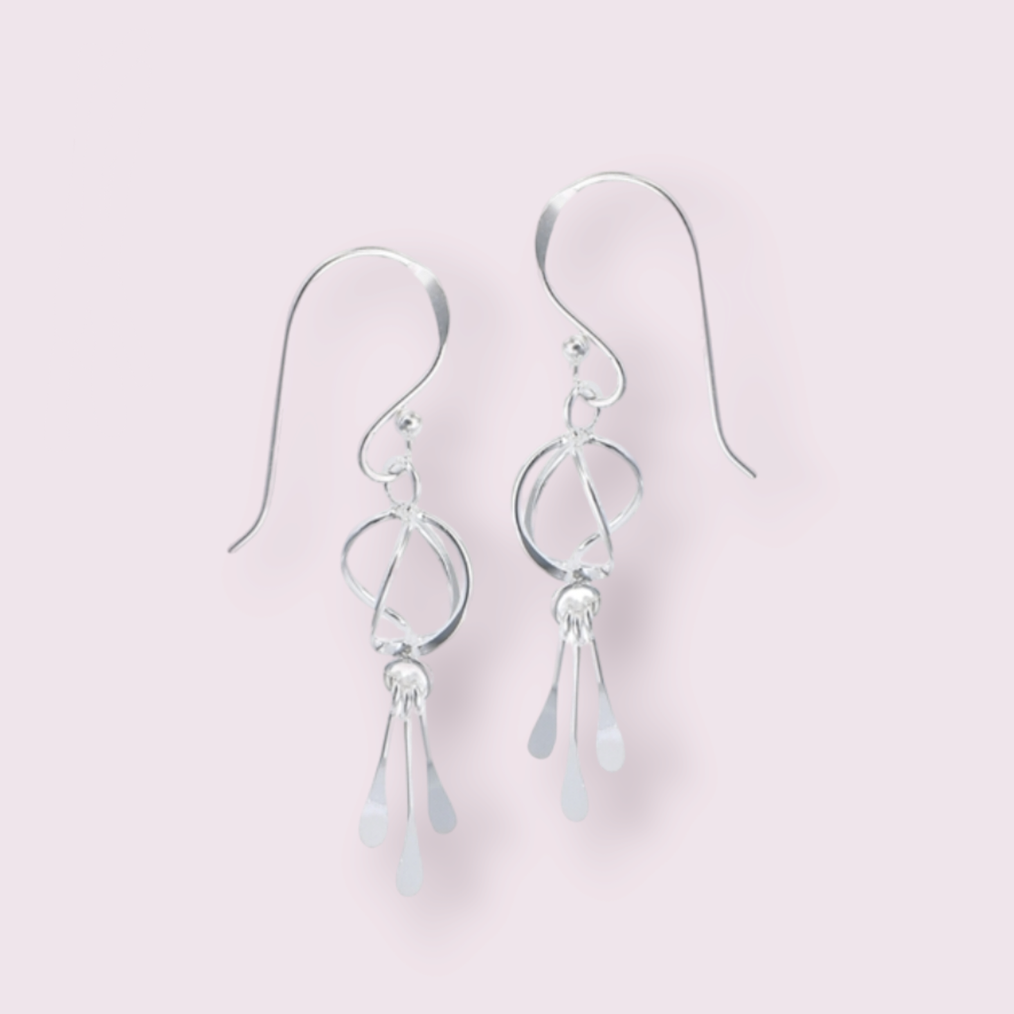 Wire Triple Dangle Earring