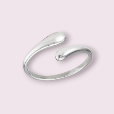 Adjustable Modern Double Drop Ring