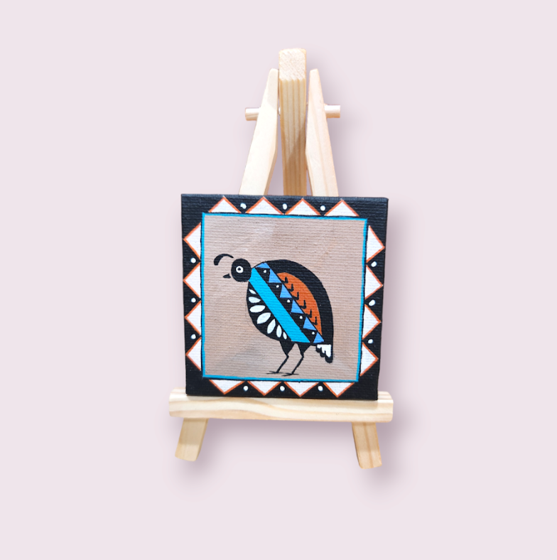 Gambels Quail | Pablo Mini Canvas on Easel