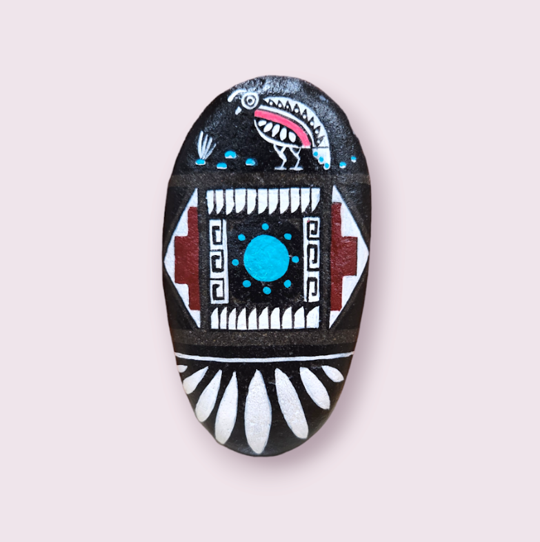 Quail on Black Rock | Pablo Painted Rock