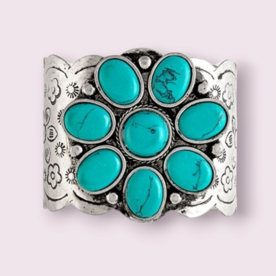 Squash Blossom Cuff Bracelet