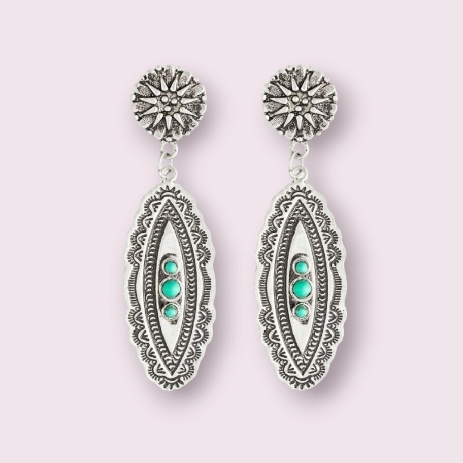 Sunny Trail Silver-tone Earrings
