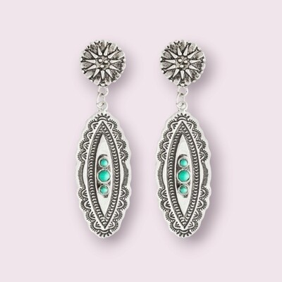 Sunny Trail Silver-tone Earrings
