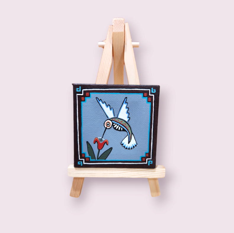 Hummingbird | Pablo Mini Canvas on Easel