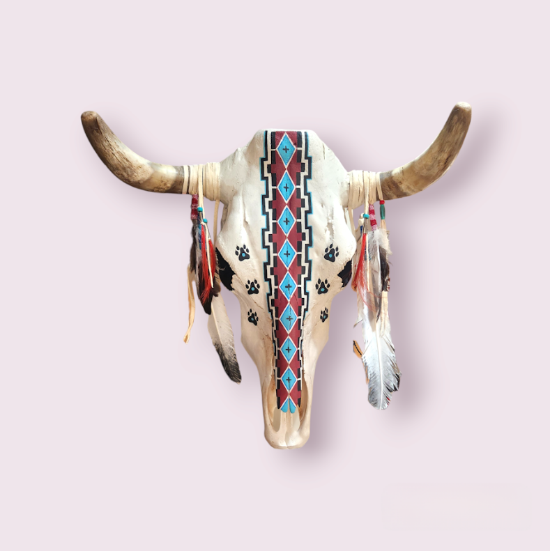 Painted Bull Skull | Pablo