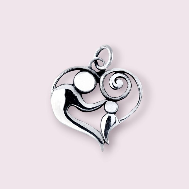 Parent and Child Heart Pendant