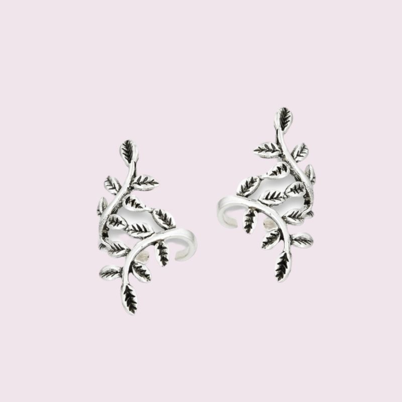 Mirrored Leaves Ear Cuff