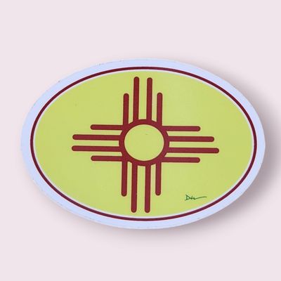 Yellow Zia Stickers