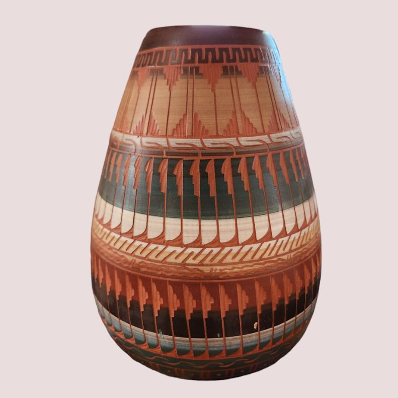 Large Hand Painted Pottery