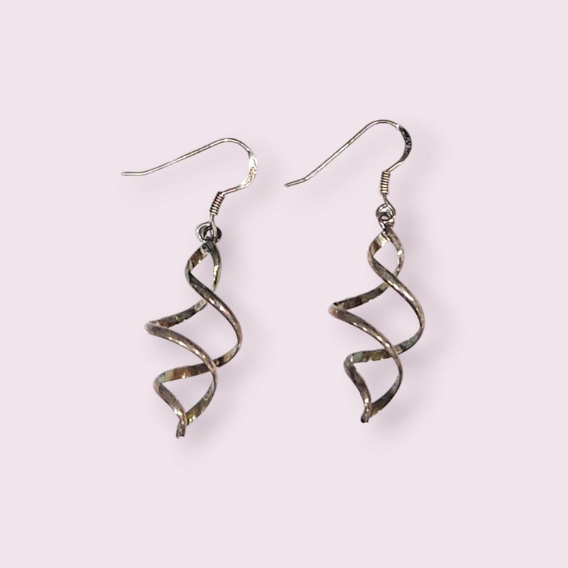 High Polish Dangle Swirl Earring